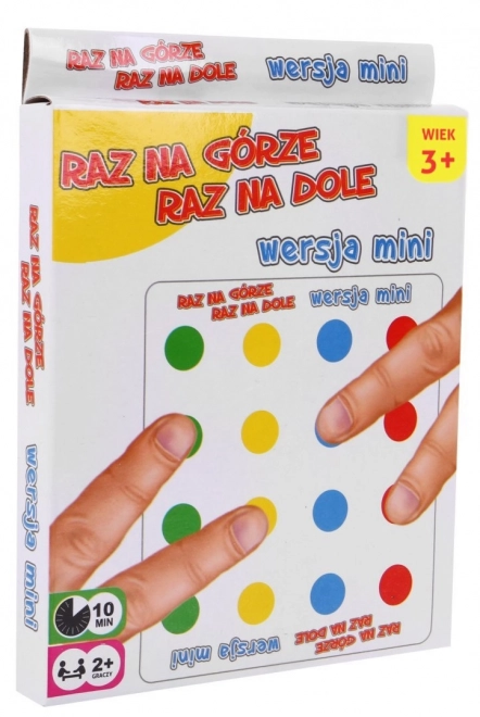 Enkrat gor, enkrat dol 2 v 1 za otroke 3+ Arkadna igra + Podloga s kolesci + Namizna igra + Mini prstna verzija