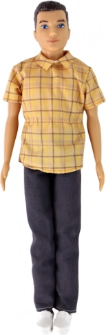 Stajliš outfit v rumenem karo vzorcu