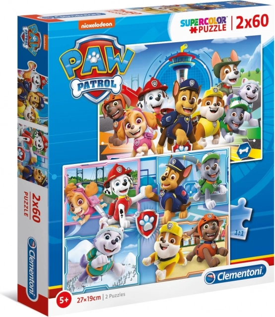 CLEMENTONI Puzzle Tačke na patrulji 2x60 kosov