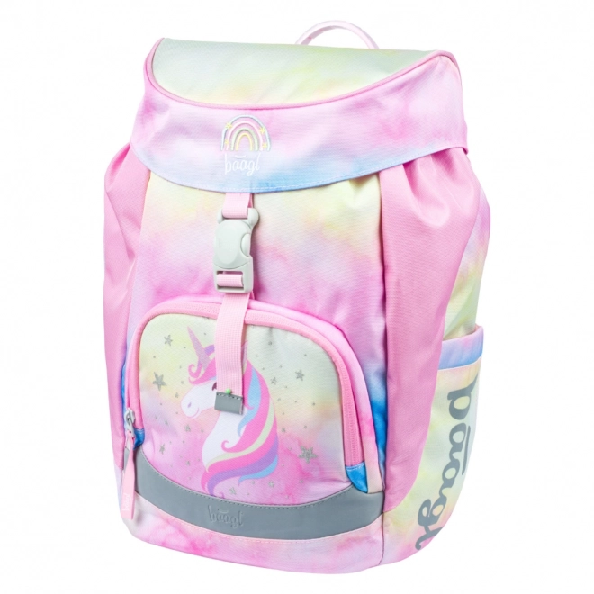 BAAGL Šolski nahrbtnik Airy Rainbow Unicorn