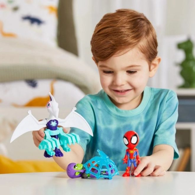 Spider-man spidey in njegovi neverjetni prijatelji figurica z dinozavrom in dodatki