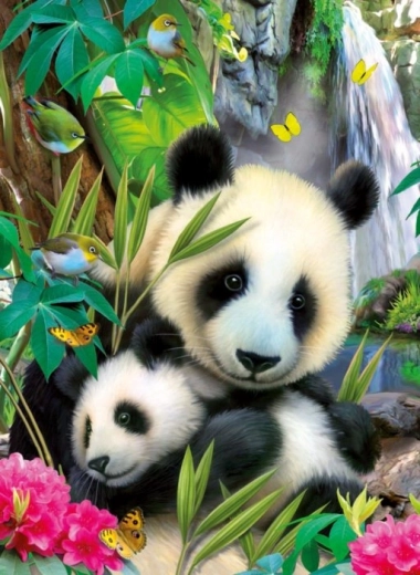 Ravensburger sestavljanka Lovely Panda 300 kosov