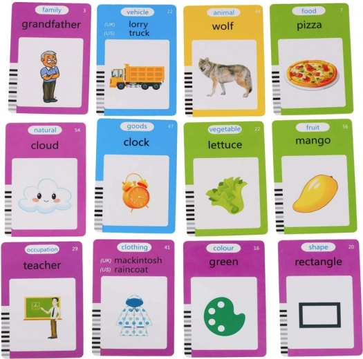 Bogat komplet 112 dvostranskih kartic