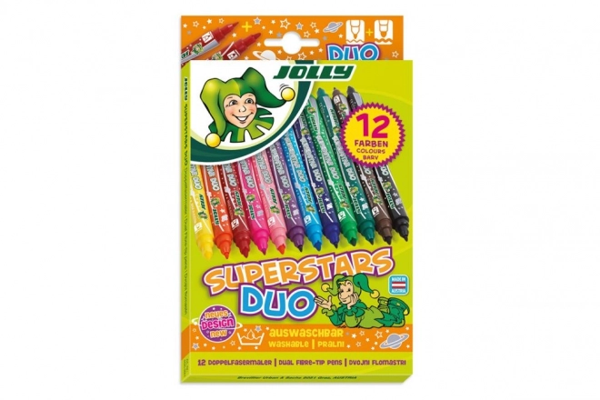 Superstars Duo dvostranski označevalci 12 kosov
