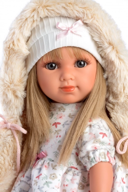 Llorens 53541 ELENA - realistična punčka z mehkim tekstilnim telesom - 35 cm