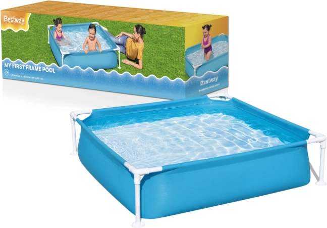 Vrtni okvirni otroški bazen 122 × 122 × 30 cm BESTWAY