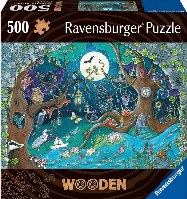 Lesene puzzle čarobni gozd 500 kosov