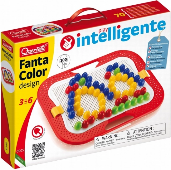 Mozaik QUERCETTI Fanta Color Design – ustvarjalni pegboard komplet za otroke