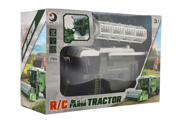 Kombajn/Rezalka RC plast 22cm 27MHz na baterije s svetlobo 2 vrste v škatli 30x21x12cm