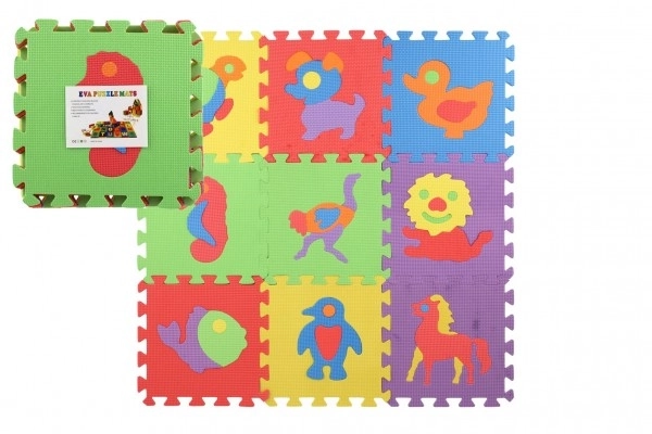 Pena puzzle Živali 29x29x1cm 10 kos v foliji