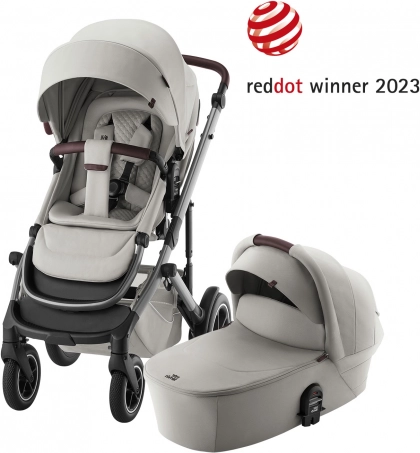 Voziček Britax Römer Smile 5Z z globoko košaro Lux v barvi Linen Grey