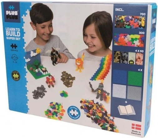Konstruktor PLUS-PLUS Mini Basic Neon – super set 1200 kosov