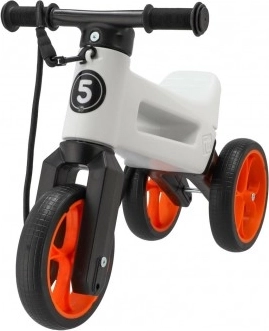 Poganjalec Funny Wheels Rider SuperSport 2v1 s trakom – Belo-oranžna