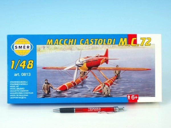 Model Macchi Castoldi M.C.72 1:48 17,5x19cm v škatli 31x13,5x3,5cm
