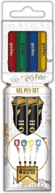 Barvna gelna peresa HARRY POTTER – komplet 4 kos