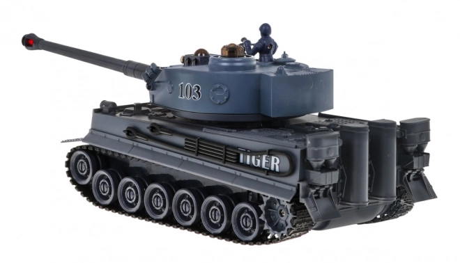 Daljinsko vodena 2 rezervoarja T-34 proti Tigru za otroke 3+ Strelni modeli 1:28 + Velika tankovska bitka + Svetlobni zvoki