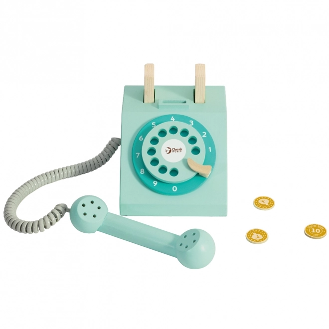Klasični leseni telefon za otroke