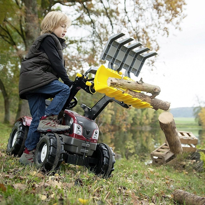 Lopatka za traktor z ročajem za nalaganje lesa