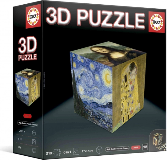 3D sestavljanka kocka Umetnost 216 koščkov EDUCA