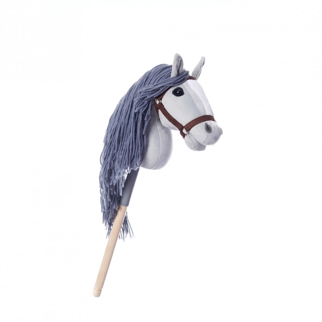 HOPPIHORSE konj na palici hobby horse velikost A4 siv