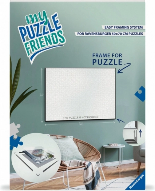 Črn okvir za sestavljanke 70 × 50 cm Ravensburger