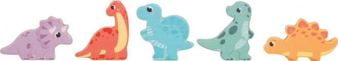 Leseni spominski puzzle dinozavri