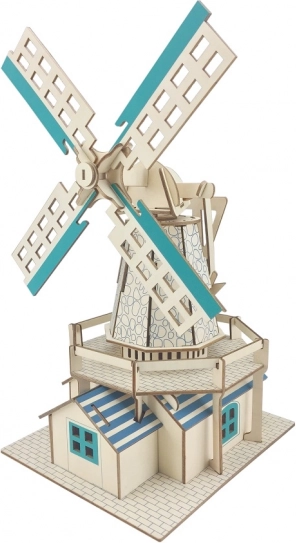 Lesene 3D sestavljanke nizozemski vetrni mlin WOODCRAFT