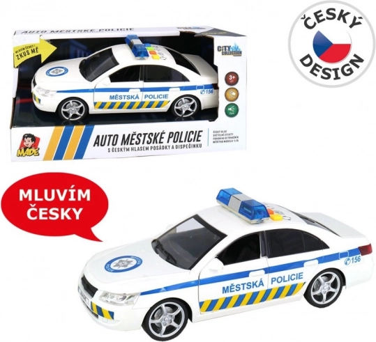 Mestni policijski avto s slovenskim glasom in svetlobnim signalom