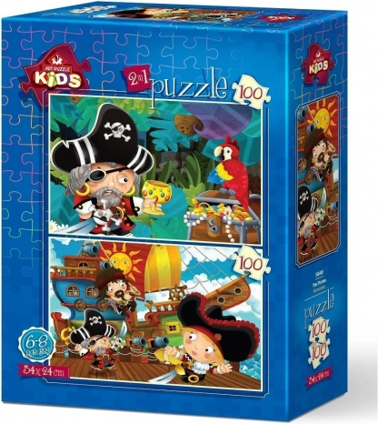 Sestavljanka Pirati 2×100 kosov