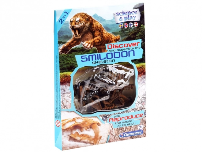 Clementoni Smilodon - Zložljiva okostje sabljezobega tigra