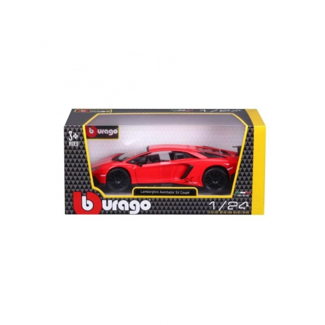 Bburago Lamborghini Aventador SV Coupe 1:24 rdeč