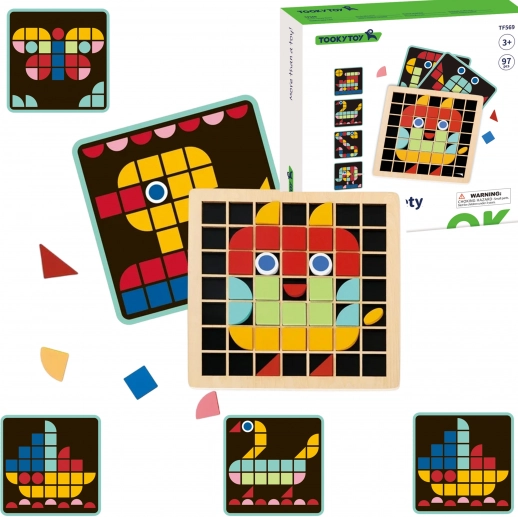 Lesena mozaika Tooky Toy Montessori