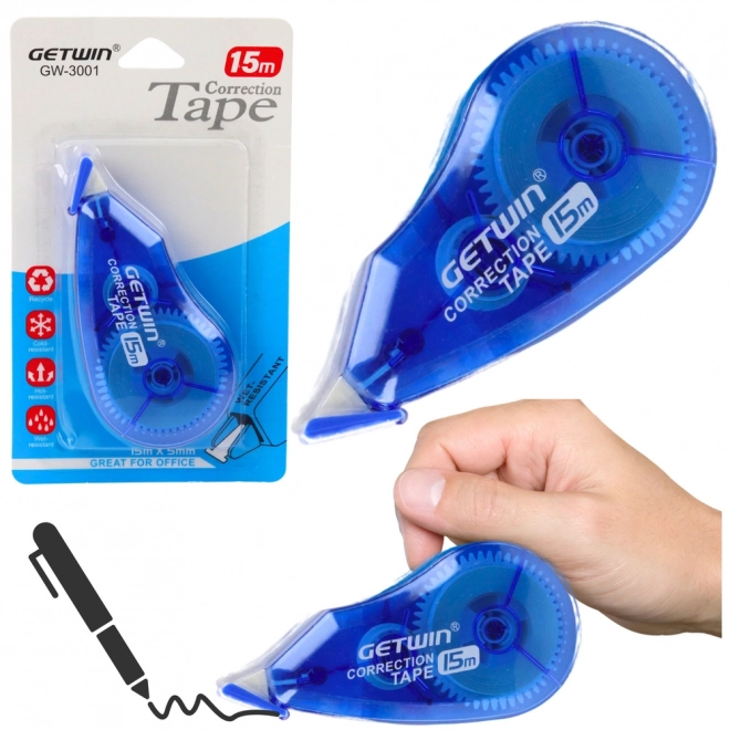 Korektor v traku Modra 15m x 5mm