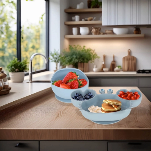 Stabilen krožnik in skleda s priseskom