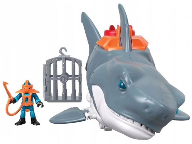 Mega napadalni morski pes Imaginext s premičnimi čeljustmi