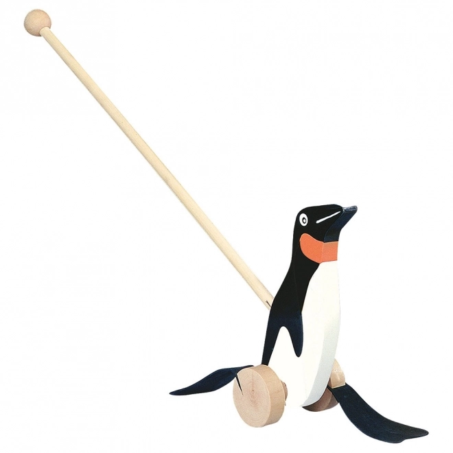Bino Pingvin na palici črnobel