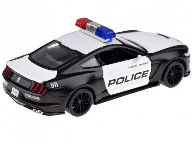 Kovinsko policijski avto Ford Shelby GT350 v merilu 1:32 z učinki svetlobnih signalov