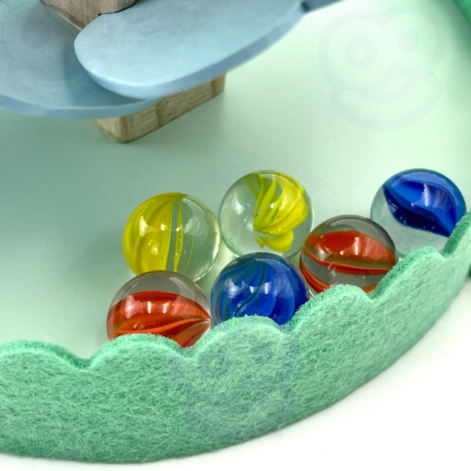 Leseni spiralni stolp Tooky Toy za otroke