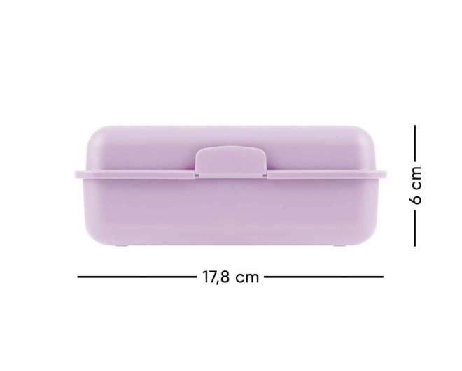 Vijoličen plastičen zaboj za malico z motivom Nebo
