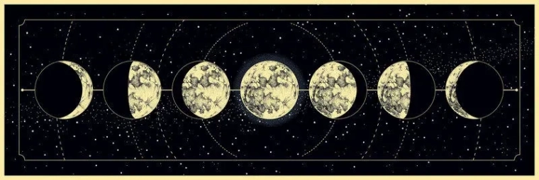 Panoramske sestavljanke Galaxy Faze lune 1000 koščkov