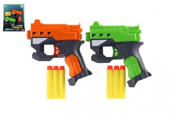Pištoli 2 kos 12cm plast za penaste naboje + 6 kos nabojev na kartončki