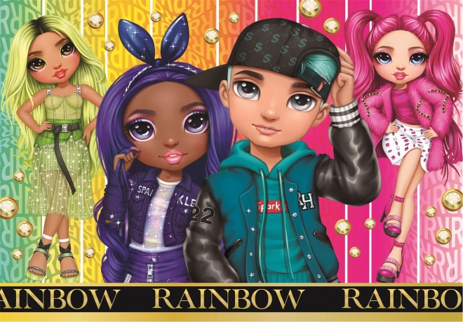 CLEMENTONI Brilliant sestavljanka Rainbow High: Jade, Krystal, River in Stella 104 kosov