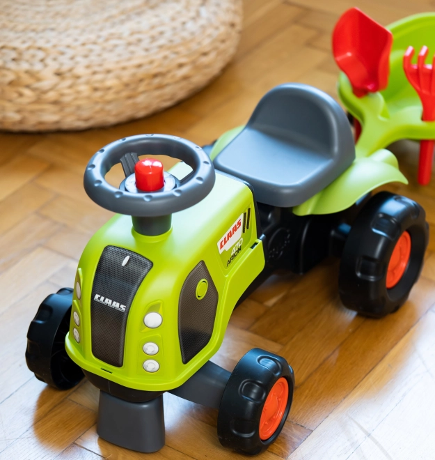 Falk otroški traktor Claas 470 Arion zelen z prikolico in kompletom za pesek