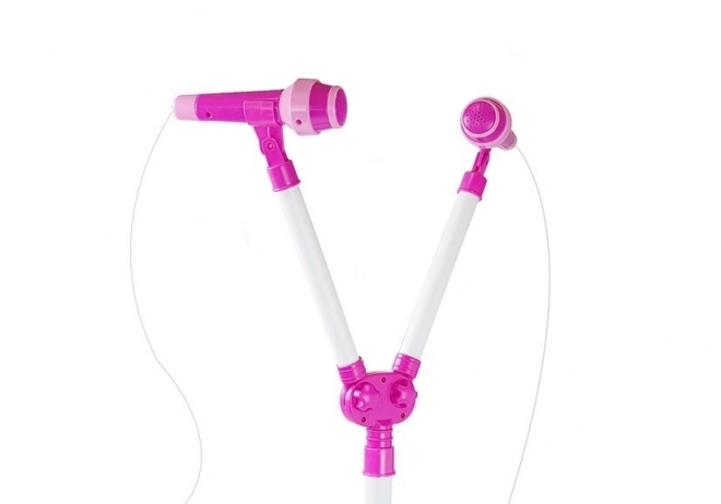 Dvojni mikrofon Glasbena svetloba MP3 diode Stojalo
