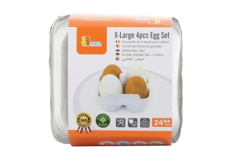Lesena jajca za kuhinjico – set 4 kos