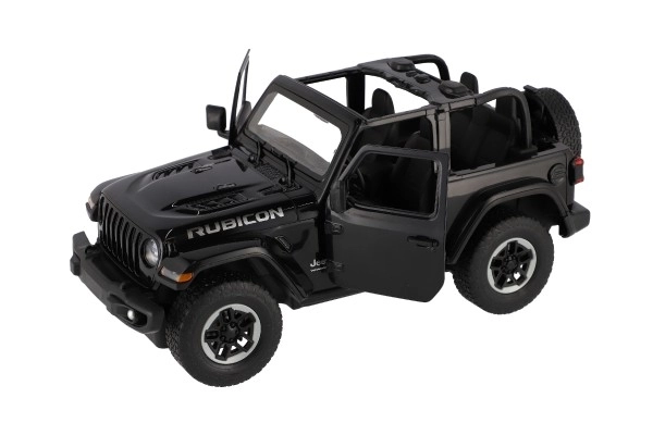 Avto RC Jeep Wrangler Rubicon črni plast 29cm 2,4GHz na dalj. upr. na baterije v škatli 44x19x26cm