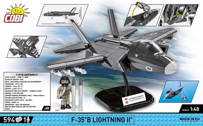 Model bojnega letala F-35B Lightning II iz kock