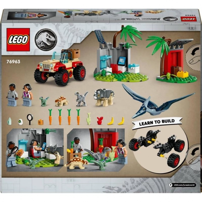 LEGO® Jurski svet 76963 Reševalno središče za dinozavrske mladiče