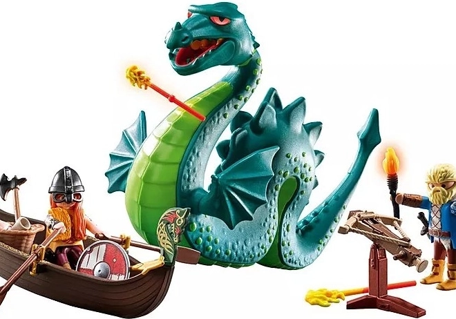 Komplet figur My Life Viking z morskim kačon