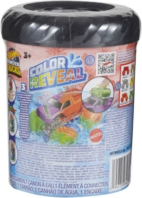 Hot Wheels Monster Trucks Color Reveal – avtomobilček z menjavo barve 1:64 z vodnim rezervoarjem